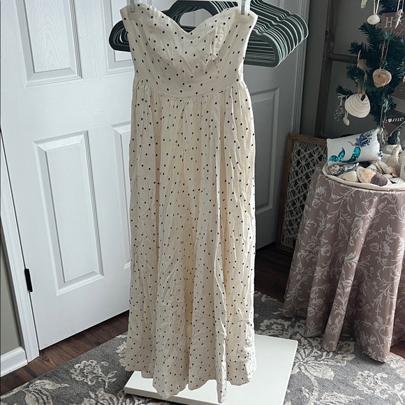 Free People Bella Donna Polka Dot Strapless Maxi Dress - Picture 4 of 10